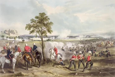 The Battle of Goojerat on 21st February 1849, engraved by John Harris